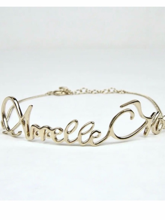 Yves Saint Laurent Jewelry - YSL “Appelle Moi” script choker necklace